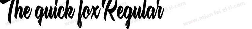 The quick fox Regular字体转换